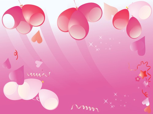 CorelDraw CDR file Pink Colour Party Balloons Background Download Free